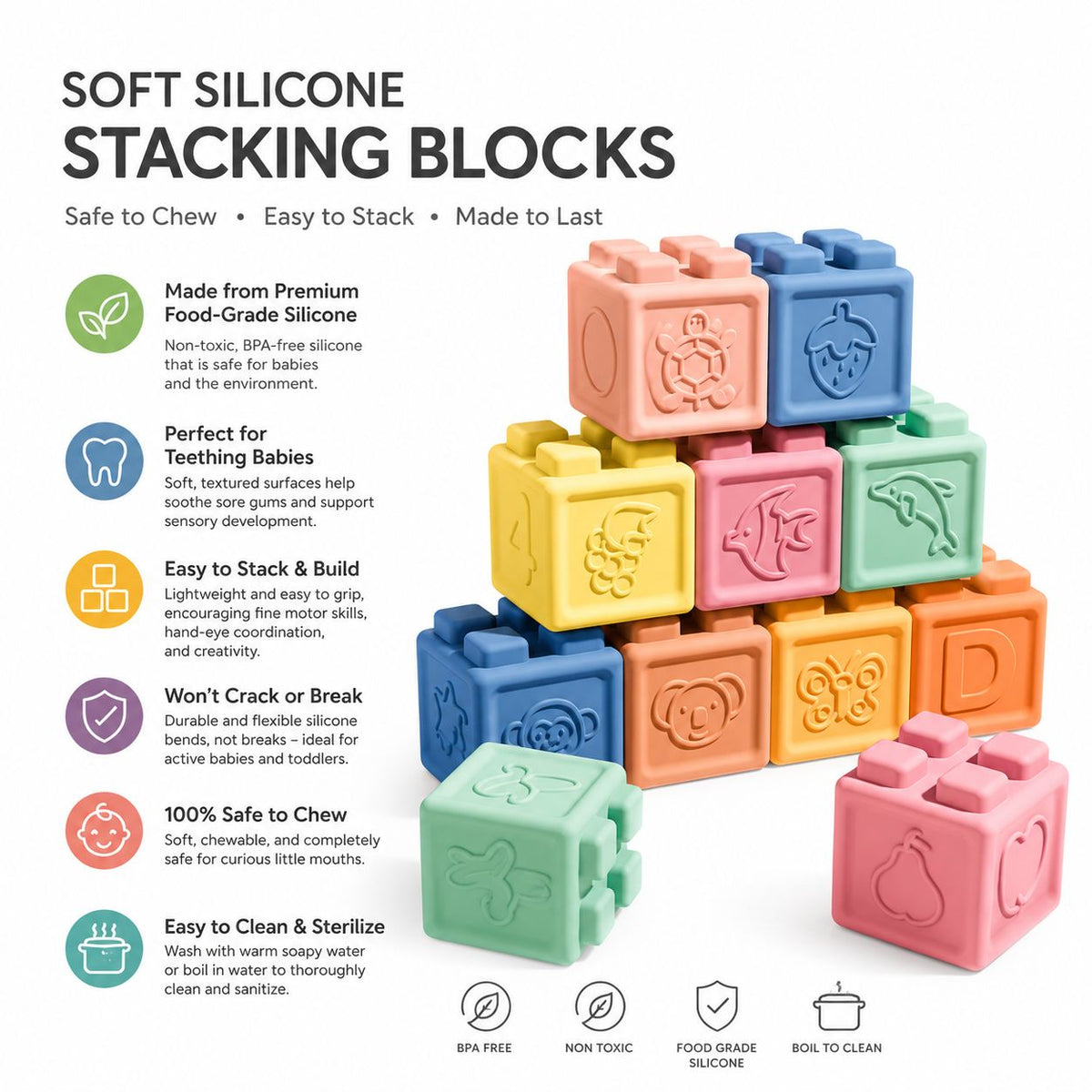 Willow & Bear™ Sensory Stacking Blocks